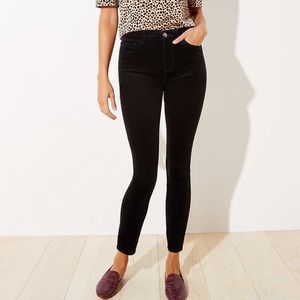Ann Taylor LOFT Black Corduroy Modern Skinny